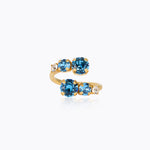 Caroline Svedbom - Halo Ring Recreated Iceblue Gold