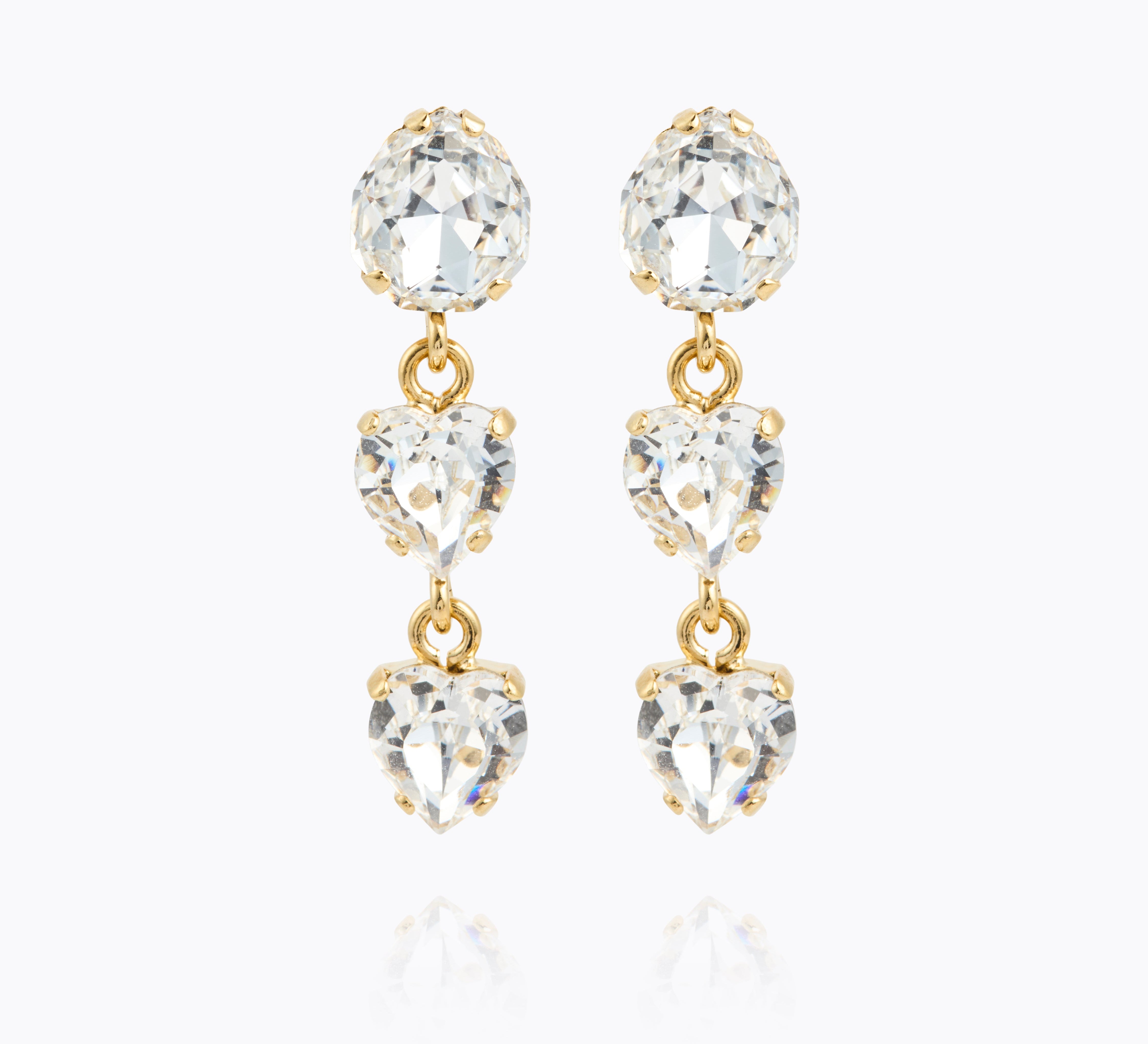 Caroline Svedbom - Love Edit Earrings Crystal Gold