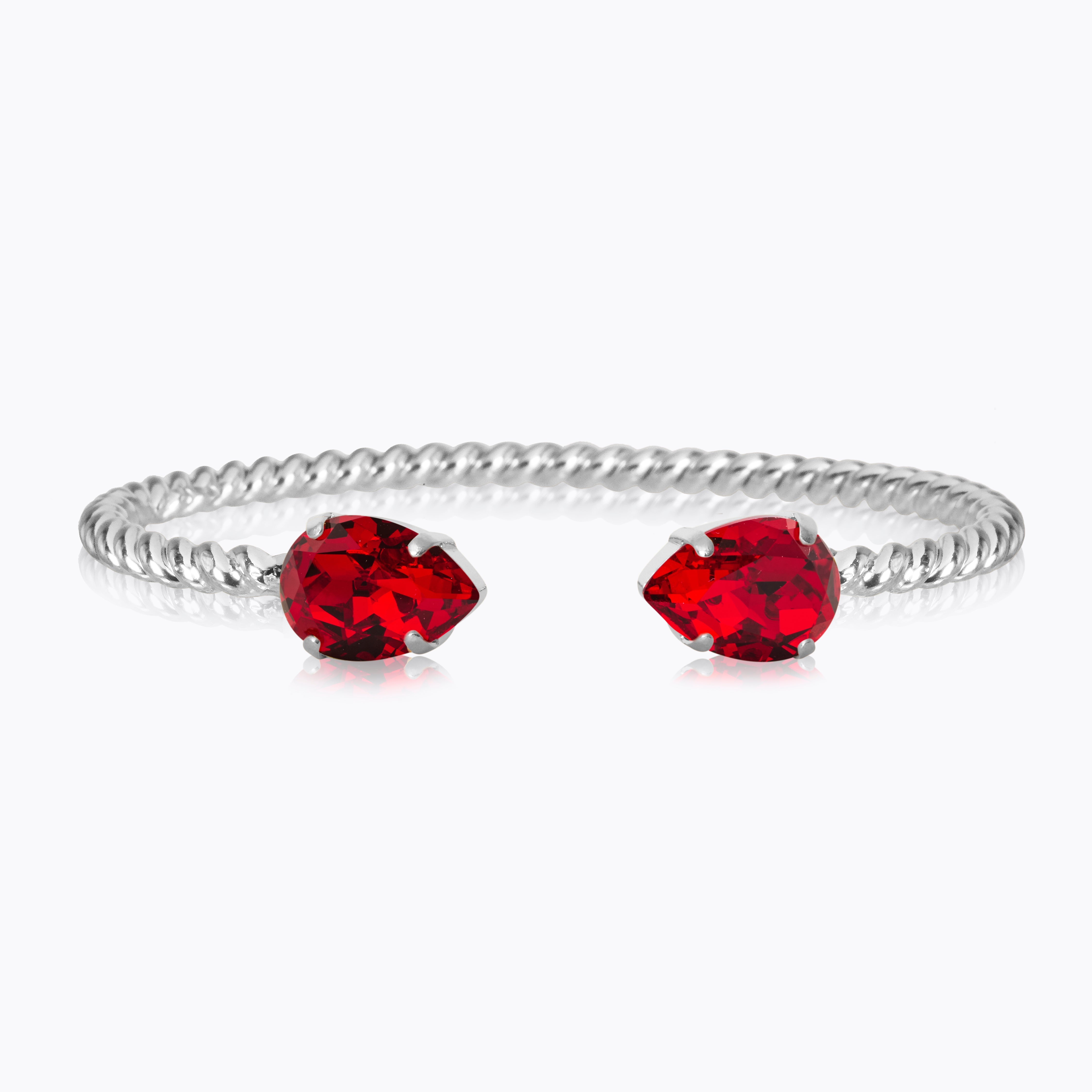 Caroline Svedbom - Mini Drop Bracelet Light Siam Rhodium