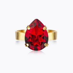 Caroline Svedbom - Mini Drop Ring Light Siam Gold