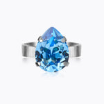 Caroline Svedbom - Mini Drop Ring Recreated Iceblue Rhodium
