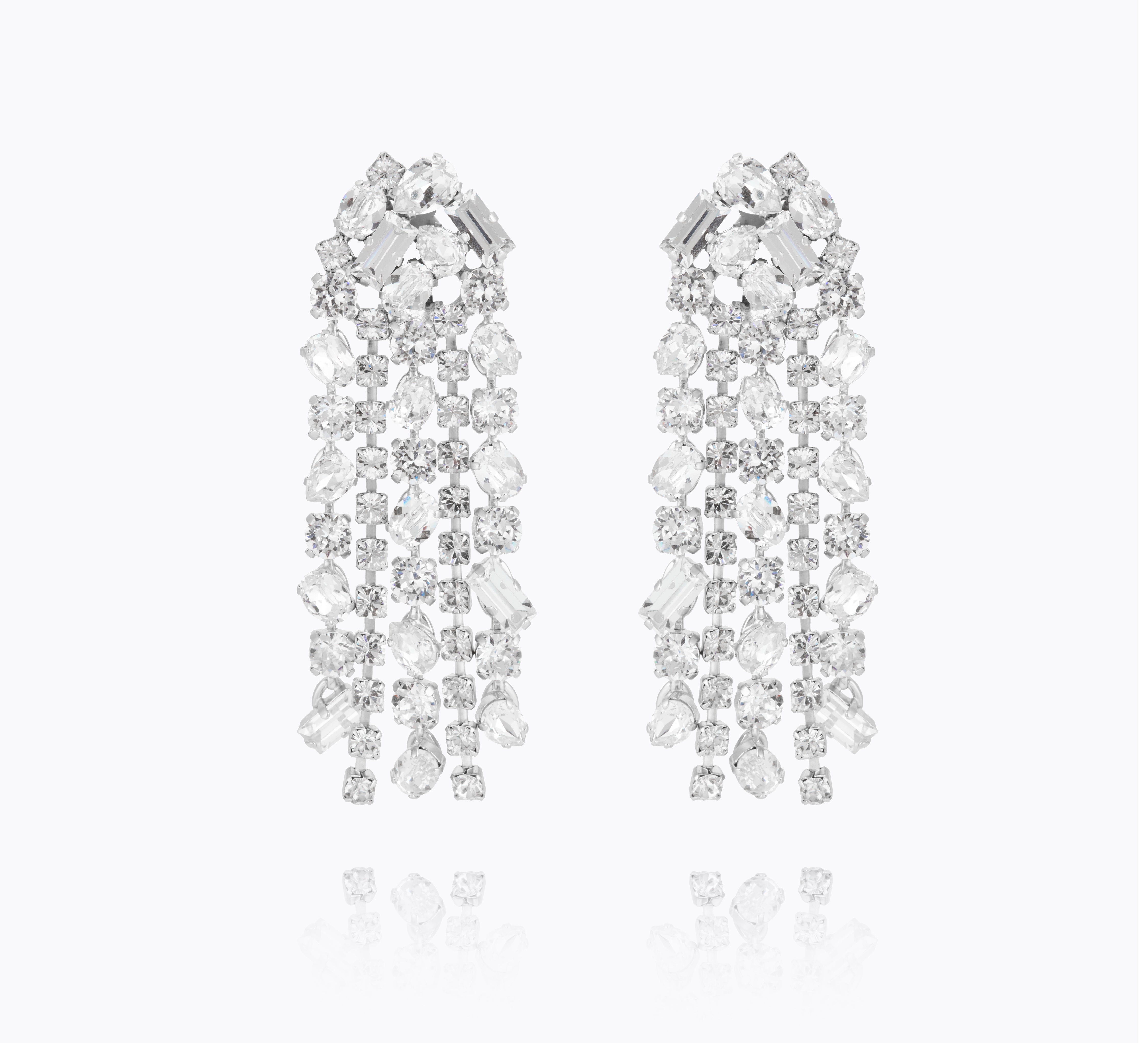 Noelle Statement Earrings / Crystal