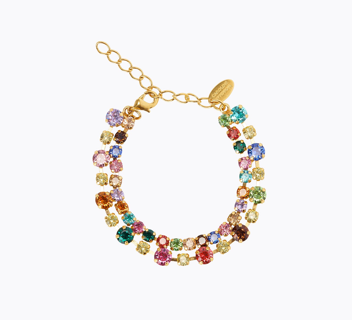 Caroline Svedbom - Mini Pomona Bracelet Rainbow Combo Gold