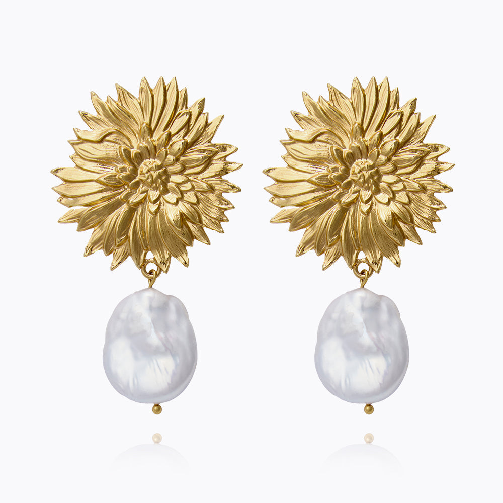 Caroline Svedbom - Noeli Pearl Earrings Pearl Gold