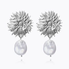 Caroline Svedbom - Noeli Pearl Earrings Pearl Rhodium