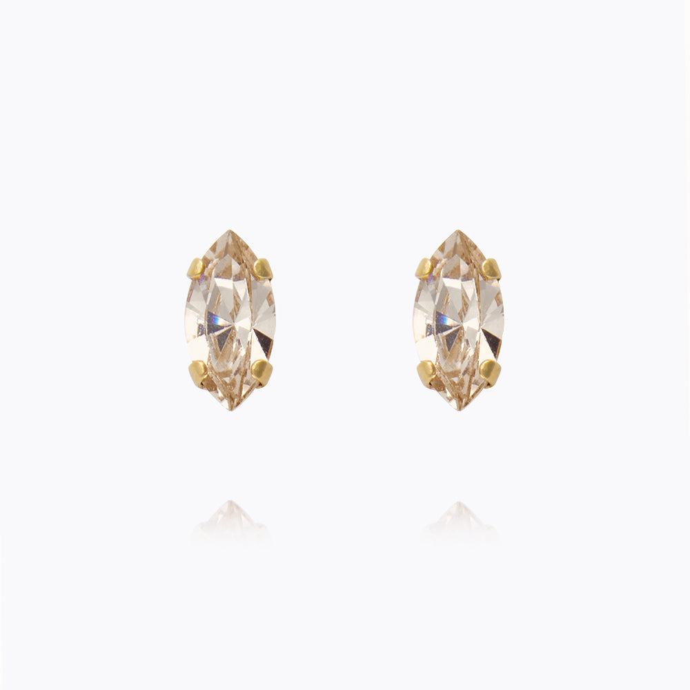 Caroline Svedbom - Petite Navette Earrings Light Silk Gold