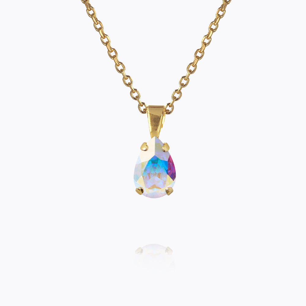 Caroline Svedbom - Petite Drop Necklace Aurore Boreale Ab Gold