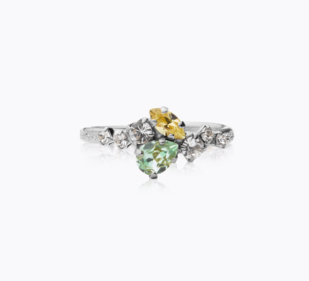 Caroline Svedbom - Sandra Ring Chrysolite Jonquil Rhodium