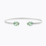 Caroline Svedbom - Petite Drop Bracelet Chrysolite Rhodium