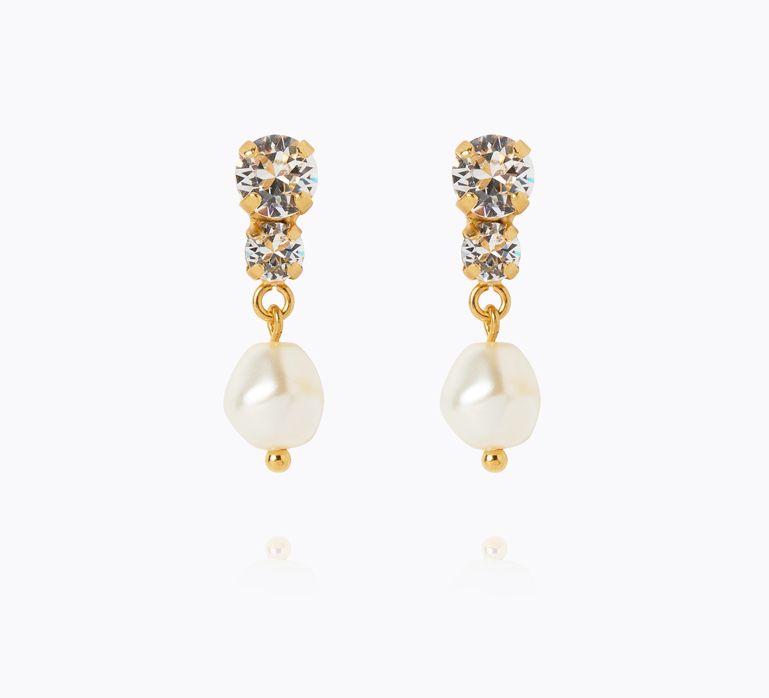 Caroline Svedbom - Pearl Wishes Earrings Pearl Crystal Gold