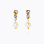 Caroline Svedbom - Pearl Wishes Earrings Pearl Crystal Gold