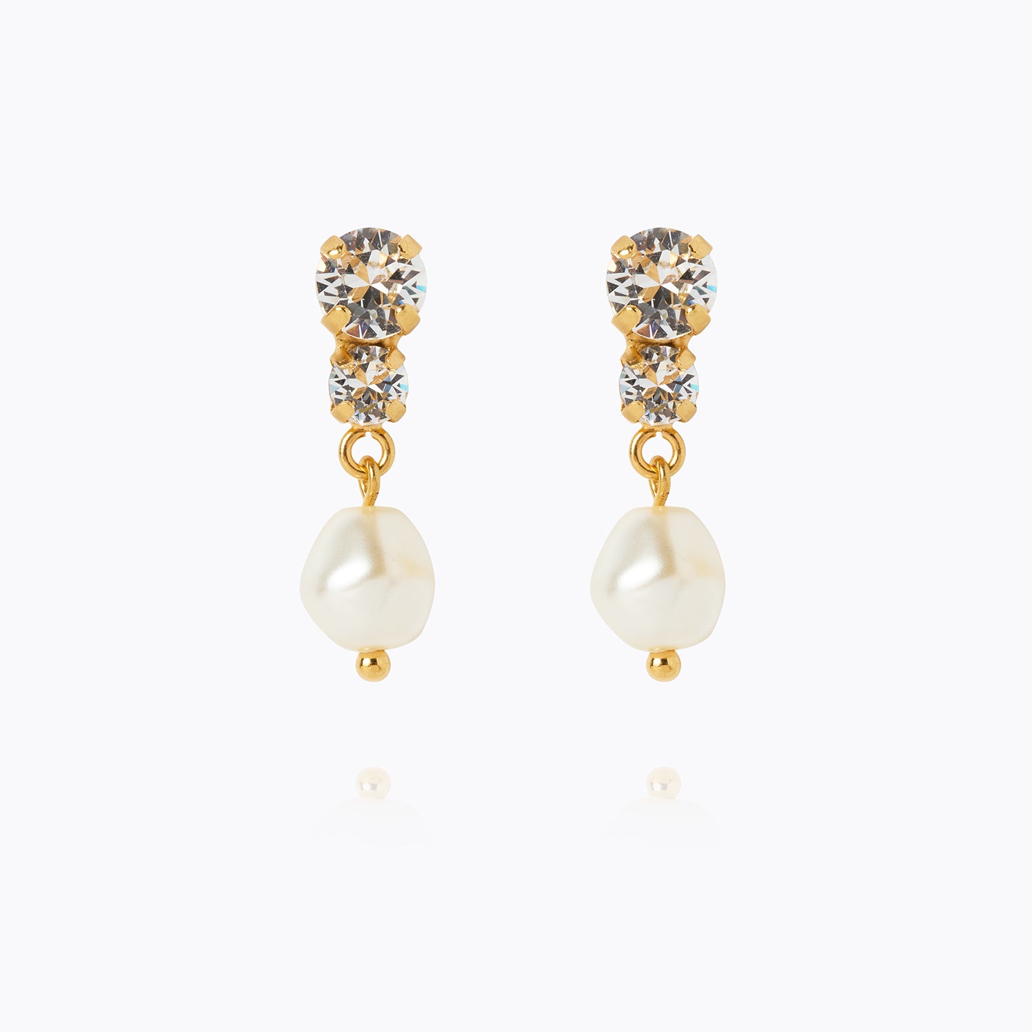 Caroline Svedbom - Pearl Wishes Earrings Pearl Crystal Gold