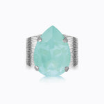 Caroline Svedbom - Classic Drop Ring Soft Mint Rhodium