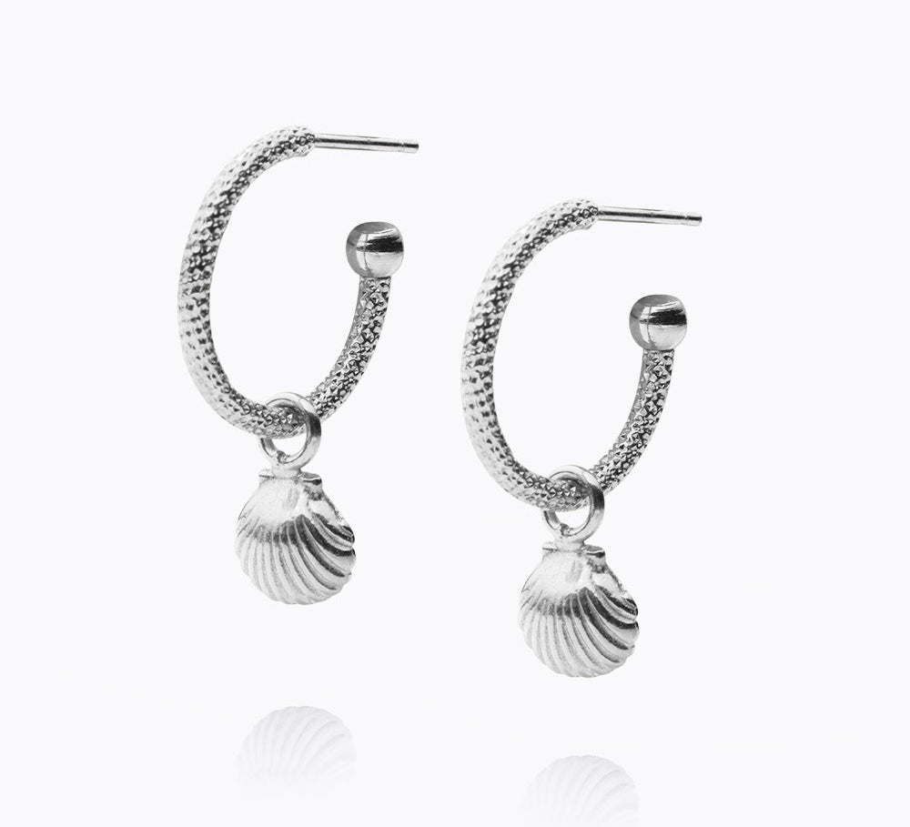 Caroline Svedbom - Shell Loops Metal Rhodium