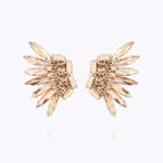 Caroline Svedbom - Feather Earrinings Golden Combo Rhodium