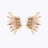 Caroline Svedbom - Feather Earrinings Golden Combo Rhodium