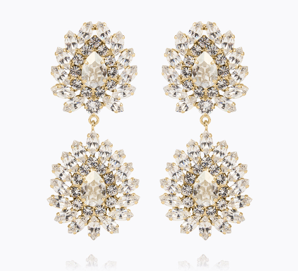 Milano Earrings / Crystal / Silvershade
