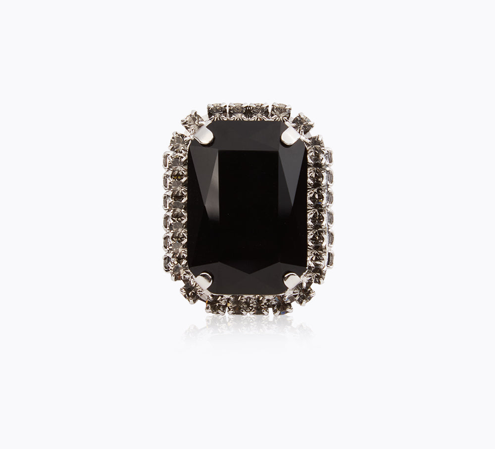 Alexa Ring / Jet / Black Diamonds