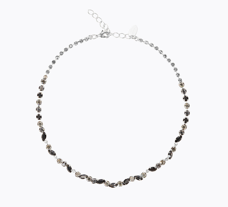 Caroline Svedbom - Alelia Necklace Jet Combo Rhodium