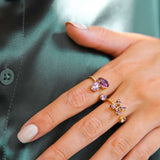 Crystal Star Ring / Light Amethyst