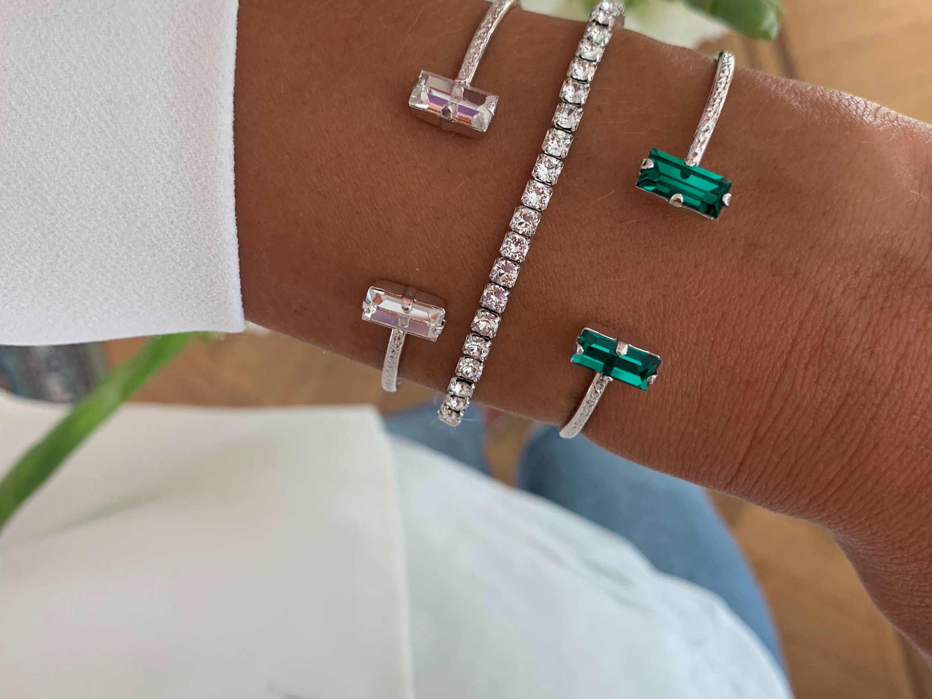 Baguette Bracelet / Emerald