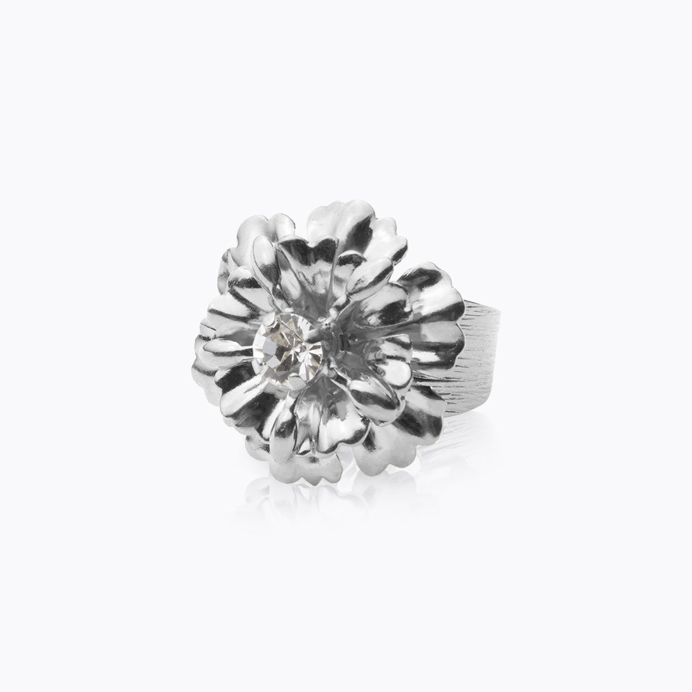 Caroline Svedbom - Blossom Ring Crystal Rhodium
