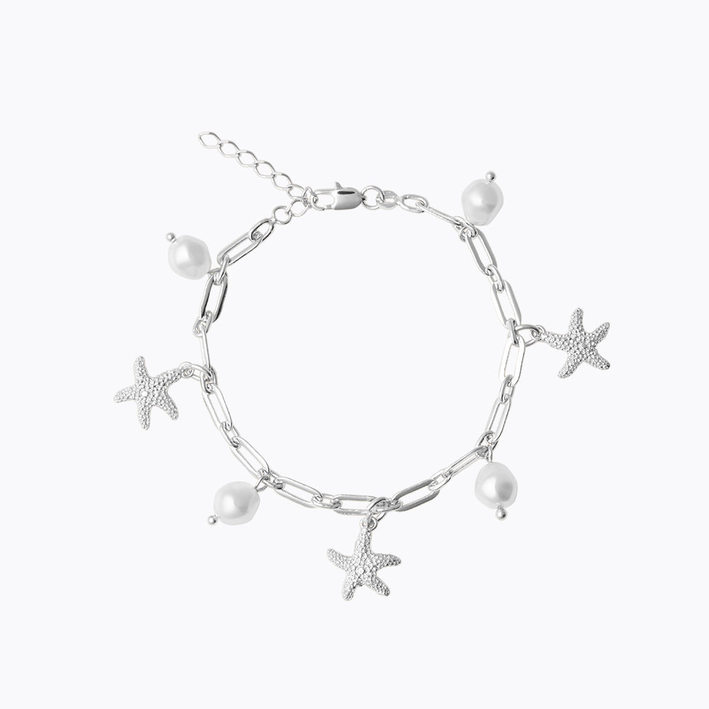 Caroline Svedbom - Sea Star Chain Bracelet Pearl Rhodium