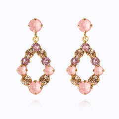 Mini Delia Earrings / Flamingo Combo
