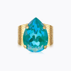 Caroline Svedbom - Classic Drop Ring Laguna Delite Gold