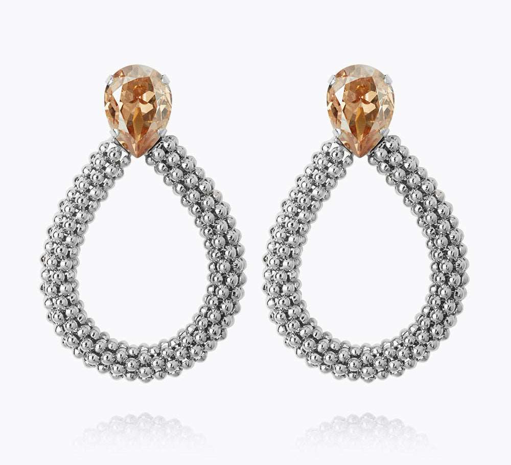 Caroline Svedbom - Classic Rope Earrings Golden Shadow Rhodium