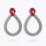 Caroline Svedbom - Classic Rope Earrings Mulberry Red Rhodium