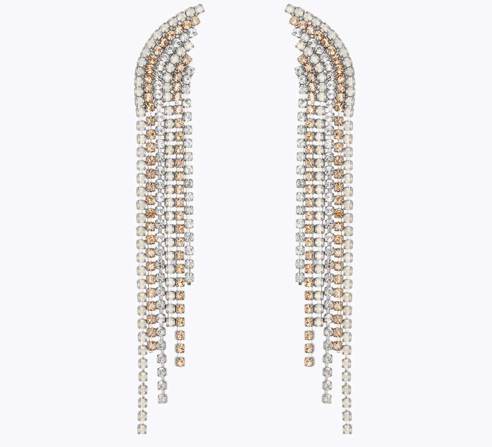 Caroline Svedbom - Diana Earrings Golden Combo Rhodium