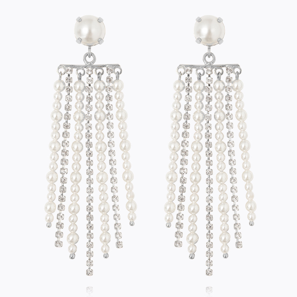 Caroline Svedbom - Donna Earrings Pearl Crystal Rhodium