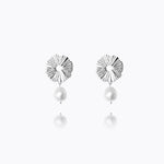 Caroline Svedbom - Vassia Pearl Earrings Pearl Rhodium