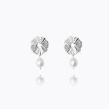 Caroline Svedbom - Vassia Pearl Earrings Pearl Rhodium