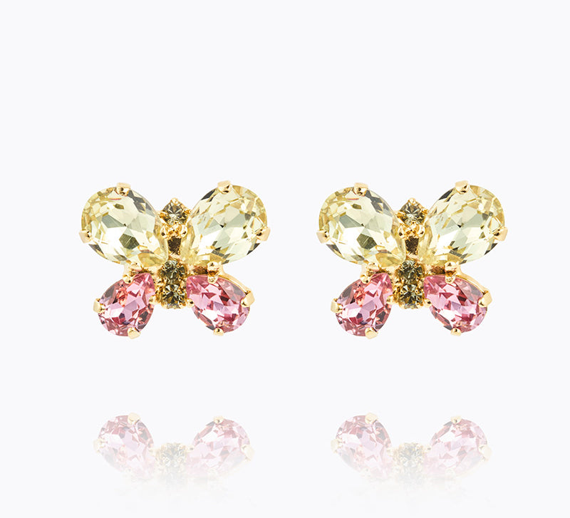 Caroline Svedbom - Butterfly Stud Earrings Jonquil Light Rose Gold