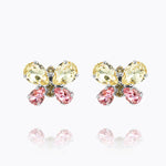 Caroline Svedbom - Butterfly Stud Earrings Jonquil Light Rose Rhodium