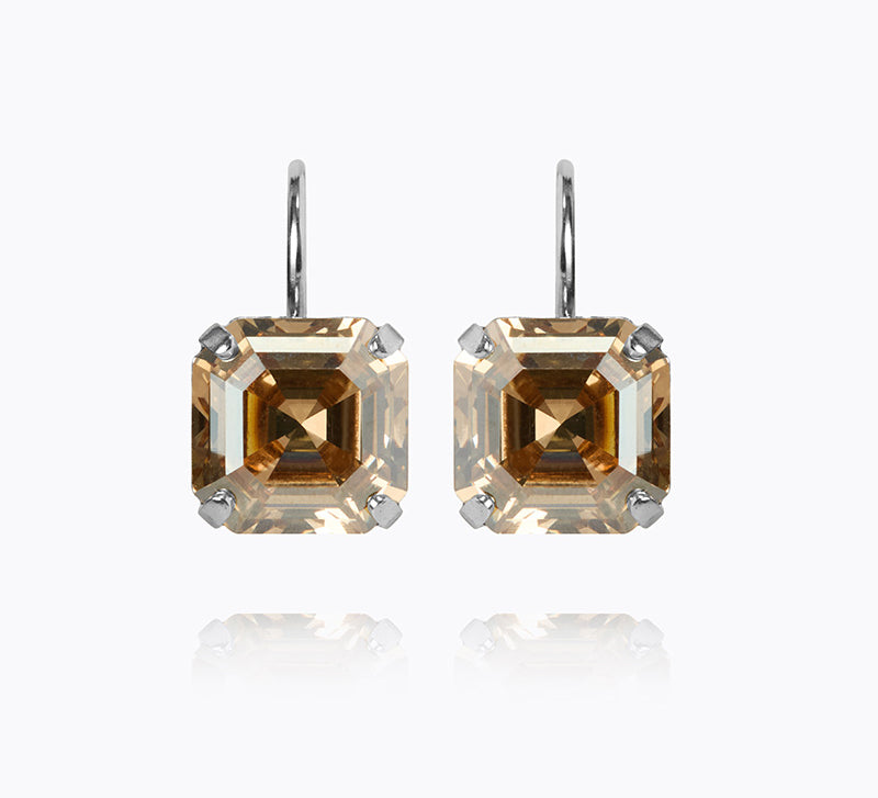 Caroline Svedbom - Eve Clasp Earrings Golden Shadow Rhodium