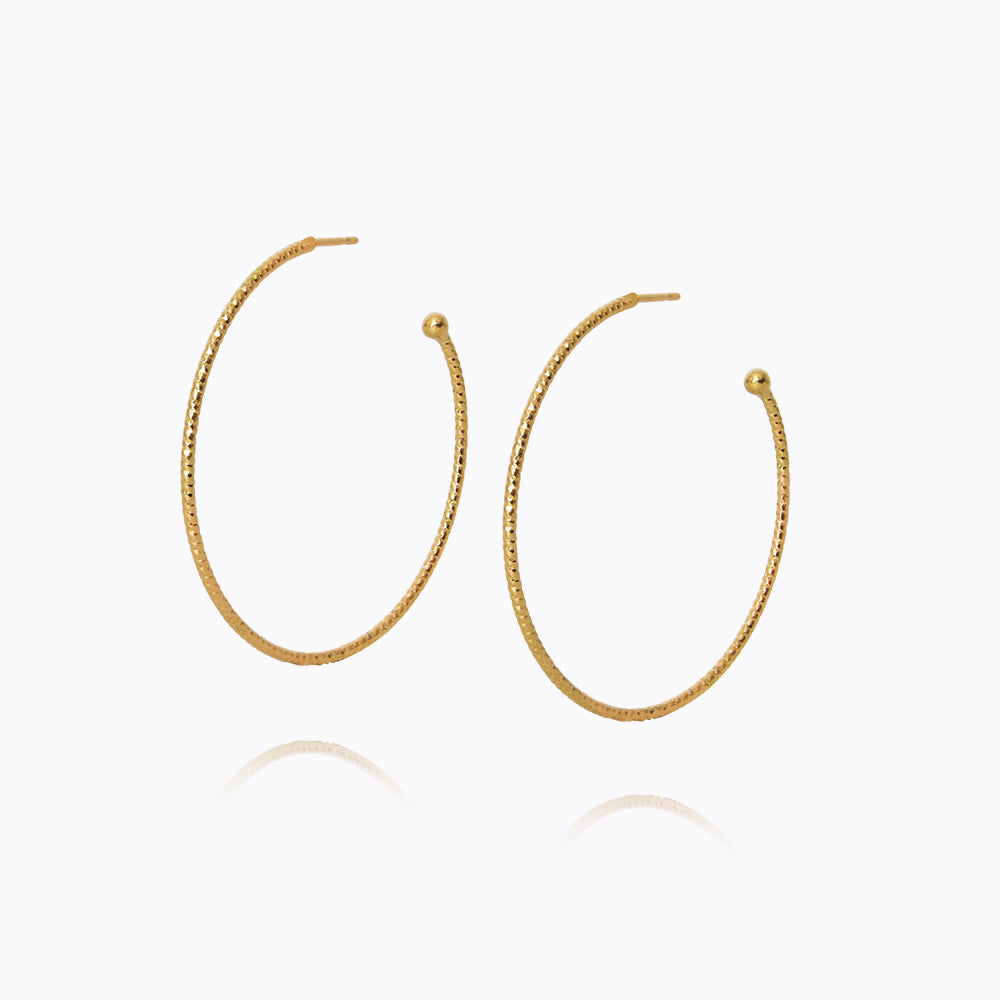 Caroline Svedbom - Evita Loop Earrings Gold Gold