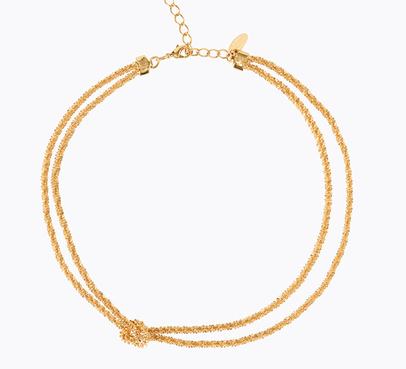 Caroline Svedbom - Gemma Knot Necklace Gold Gold