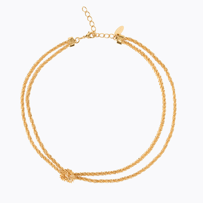 Caroline Svedbom - Gemma Knot Necklace Gold Gold