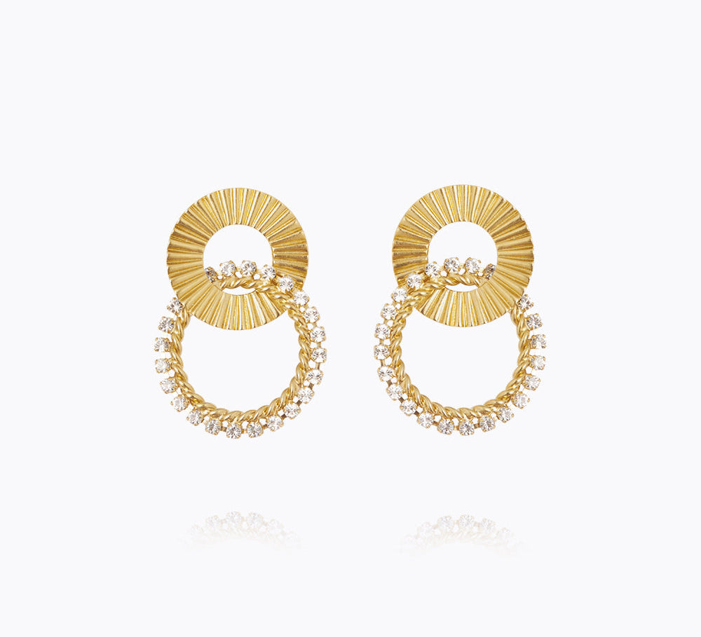 Caroline Svedbom - Gianna Earrings Crystal Gold