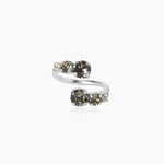 Caroline Svedbom - Halo Ring Black Diamond Crystal Rhodium