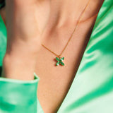 Crystal Star Necklace / Peridot