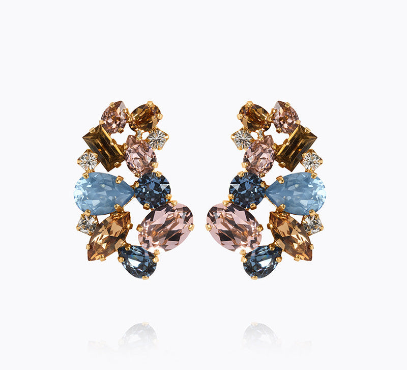 Caroline Svedbom - Isolina Earrings Smoked Blue Combo Gold