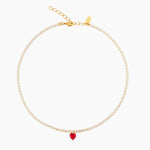 Caroline Svedbom - Love Edit Necklace Crystal Light Siam Gold
