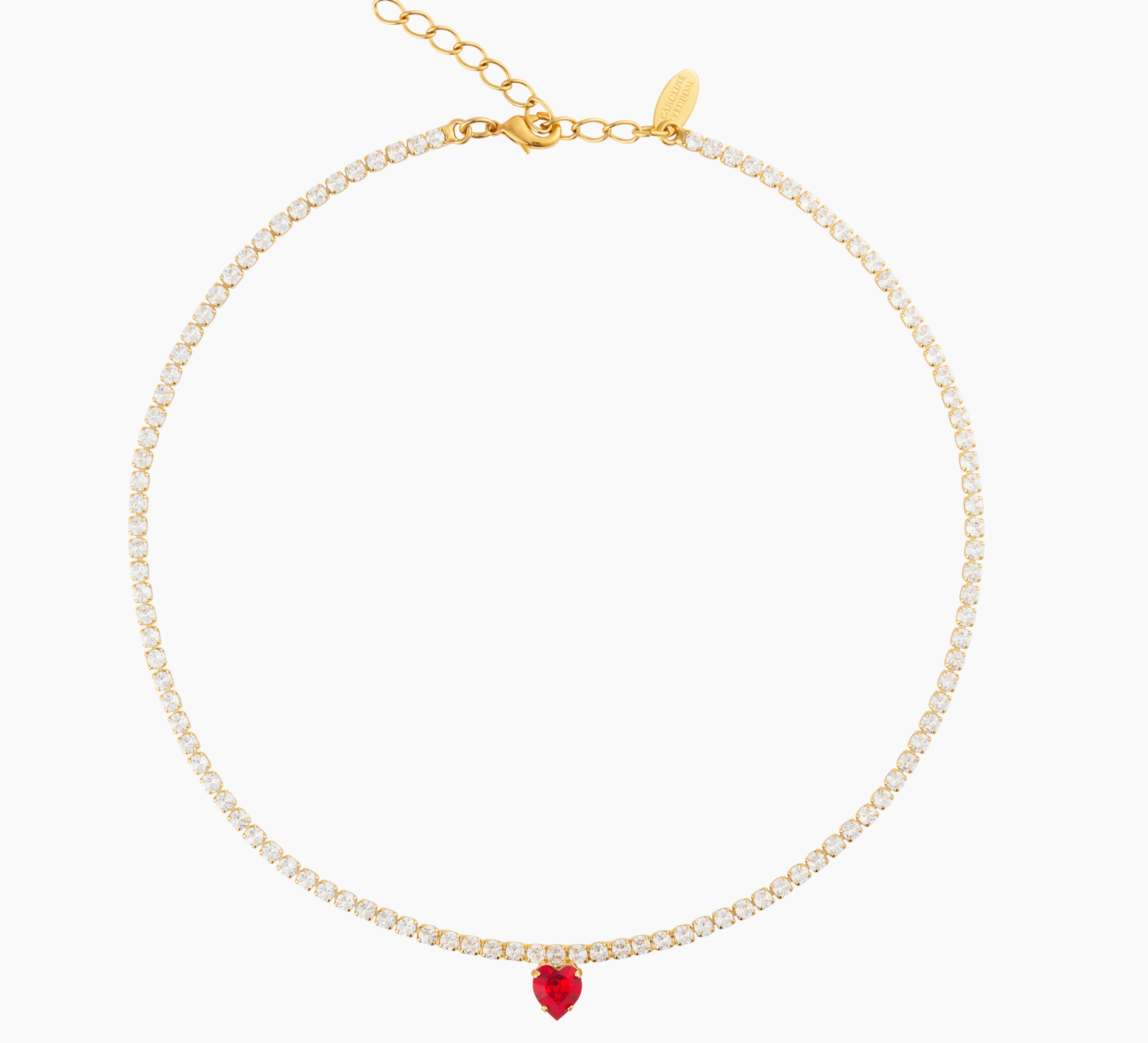 Caroline Svedbom - Love Edit Necklace Crystal Light Siam Gold