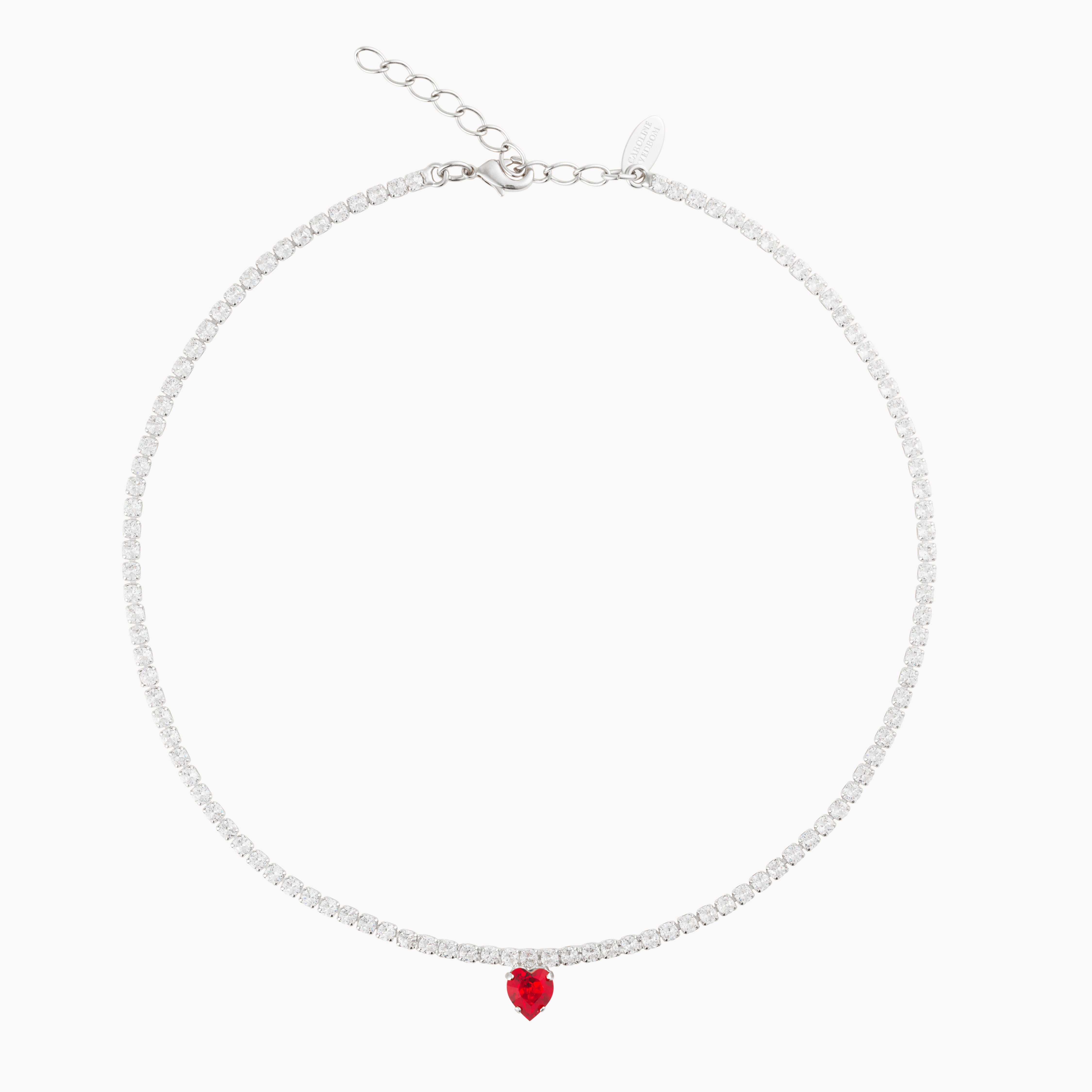 Caroline Svedbom - Love Edit Necklace Crystal Light Siam Rhodium