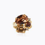 Caroline Svedbom - Mini Carolina Ring Rec Topaz Combo Gold