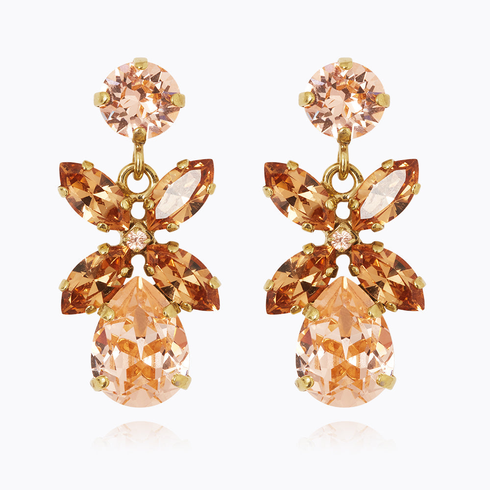 Caroline Svedbom - Mini Dione Earrings Topaz Combo Gold